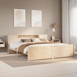 vidaXL Krevet s regalom za knjige bez madraca 200 x 200 cm od borovine | shoptok.hr