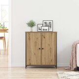 vidaXL Sideboard Artisan Oak Šperploča i metal Srednji | shoptok.hr