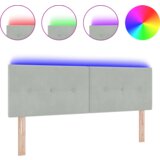 vidaXL LED Povšter z gumbi, svetlo siva, 72 cm, žamet | Shoptok.si