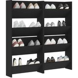  Zidni ormarići za cipele 4 kom crni 60 x 18 x 60 cm drveni | Eponuda.com