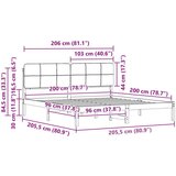  Posteljni okvir z oblazinjenim vzglavjem Svetlo siva, (5000100012) | Shoptok.si