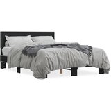 Furnova Posteljni okvir črn 140x190 cm inženirski les in kovina, (21940850) | Shoptok.si
