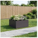 vidaXL Vrtna saksija Crna 60 x 60 x 40 cm Čelična vrata - Crna 60 x 60 x 40 cm 1 Cijene