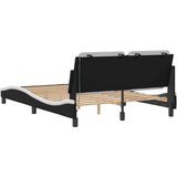  Okvir kreveta LED crno-bijeli 140 x 200 cm od umjetne kože | shoptok.hr