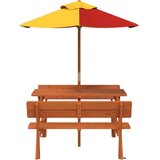  Stol za piknik za 4 djece sa suncobranom od masivne jelovine | Eponuda.com