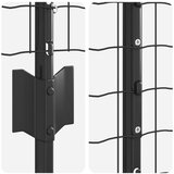 vidaXL Euro ograja z 10 U stebrički Siva 1,5x10 m Jeklo | Shoptok.si