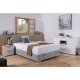 CARRYHOME POSTELJA Z VZMETNICO 120 cm x 200 cm , tekstil svetlo siva | Shoptok.si