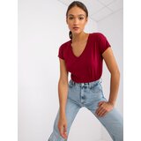 BASIC Feel Good T-shirt-RV-TS-4832.16P-burgundy | Shoptok.si