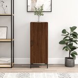vidaXL Komoda rjavi hrast 34,5x34x90 cm inženirski les | Shoptok.si