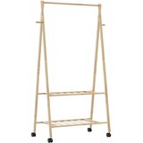  Stalak za odjeću s policama i kotačima 96x45,5x155,5 cm bambusa | shoptok.hr