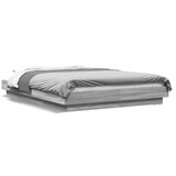  The Living Store Posteljni okvir z LED lučkami siva sonoma 140x190 cm inž. les - Posteljni Okvir, (21525659) | Shoptok.si