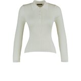 Trendyol Ecru Polo Neck Ribbed Knitwear Sweater | Eponuda.ba