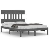  Za krevet od masivne borovine sivi 200 x 200 cm | shoptok.hr