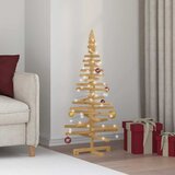  Drveno božićno drvce s stalakom Smeđa 120 cm Masivna borovina | shoptok.hr