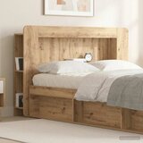  Glava kreveta s ormarićem Hrast artisan 120 cm | Shoptok.si