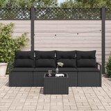  Set sofe s jastukom s pohranom 5 pcs Crna poliratan | shoptok.hr