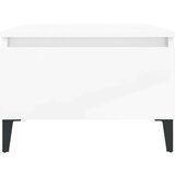  Stranska mizica visok sijaj bela 50x46x35 cm inženirski les, (20712764) | Shoptok.si