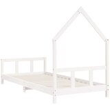 Otroški posteljni okvir bel 90x200 cm trdna borovina, (20916877) | Shoptok.si