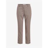 Vila Brown plaid shortened trousers Jodi - Women Cene