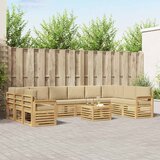  Set vanjskih sofa 8 pcs Bijela i Bež 59 x 59 x 37 cm Poliester Cijene