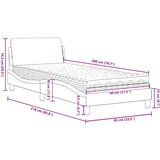  Postelja z vzmetnico roza 80x200 cm žamet | Shoptok.si