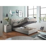 MID.YOU POSTELJA Z VZMETNICO 120 cm x 200 cm , tekstil, leseni material bež | Shoptok.si