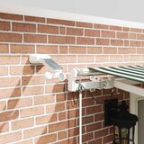  Skrovita tenda Zelena i bijela 500 × 300 cm Poliester i metal | shoptok.hr