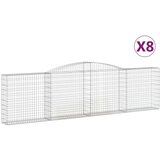  Lučne gabionske košare 8 kom 400x30x100/120cm pocinčano željezo | shoptok.hr