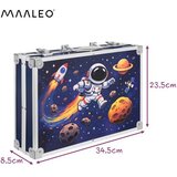Maaleo 27953 otroški umetniški set za risanje in slikanje v kovčku – 145 delov, astronavt | Shoptok.si