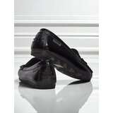 Resti Women's Cyra Nero Moccasins made of patent eco-leather, classic Italian style | ePonuda.com