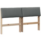 vidaXL Tapecirani uzglavlje Tamno siva 160 cm Čvrsto borovo drvo | shoptok.hr