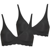 Sloggi Triangel / Brez opore ZERO Microfibre 2.0 Soft Bra PACK DE 2 Črna u