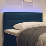  LED glava kreveta s LED trakama Plava 100 cm tkanina | shoptok.hr