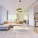 LED prigušiva luster na sajli LED/45W/230V 3000-6500K crni + daljinski upravljač | Eponuda.com