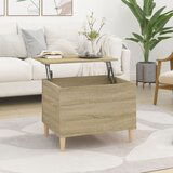 vidaXL Stolić za kavu boja hrasta 60 x 44,5 x 45 cm konstruirano drvo | shoptok.hr