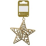 Okrasek za božično drevo zvezda (Premer: 10 cm, Zlate barve, Plastika) | Shoptok.si