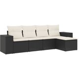  The Living Store Vrtna sedežna garnitura 5-delna z blazinami črn poli ratan - Vrtna Sedežna Garniture, (21446662) | Shoptok.si