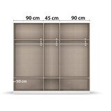 Boxxx OMARA ZA OBLAČILA, bela, hrast artisan | Shoptok.si