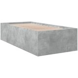  Okvir kreveta boja betona 100x200 cm od konstruiranog drva | shoptok.hr