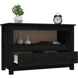 vidaXL TV ormarić crni 79 x 35 x 52 cm od masivne borovine | shoptok.hr