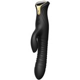 Zalo Mose Thrusting Rabbit Vibrator Black Cene