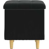  Otoman za pohranu s jastukom Crna 40 x 40 x 45 cm Baršun | shoptok.hr