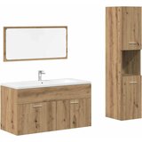 vidaXL Kopalniška garnitura 3-delna artisan hrast inženirski les, (22067684) | Shoptok.si