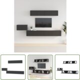 The Living Store Komplet TV omaric 5-delni črn inženirski les - Komplet TV Omaric, (21738379) | Shoptok.si