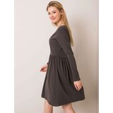 RUE PARIS Dress-RV-SK-5889.41P-dark khaki | shoptok.hr