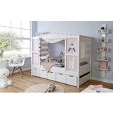 MID.YOU Postelja Lio, 90x200, Bela, Bor, Masivno | Shoptok.si