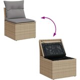  5-dijelni vrtni set sofa s jastucima bež od poliratana | shoptok.hr