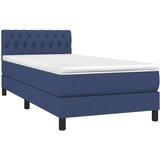  S oprugama i madracem plavi 90 x 190 cm od tkanine | shoptok.hr