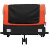  Prikolica za bicikl crno-narančasta 45 kg željezna 138 x 69 x 58 cm | Shoptok.si