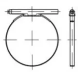 Toolcraft DIN 3017 1.4016 (W2) Oblik C1 Crijeva, s okruglim vijcima, jednodijelni Dimenzije: 150-162 / 30 (10 komada) 30 mm 10 S